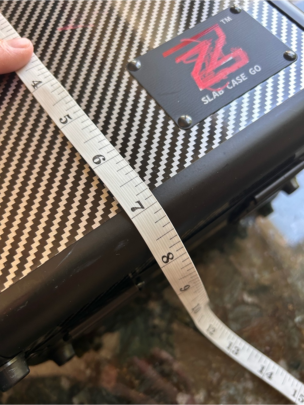Zion Slab Case Go Carbon Fiber Black/Silver One Row Card Case. - Picture 8 of 10